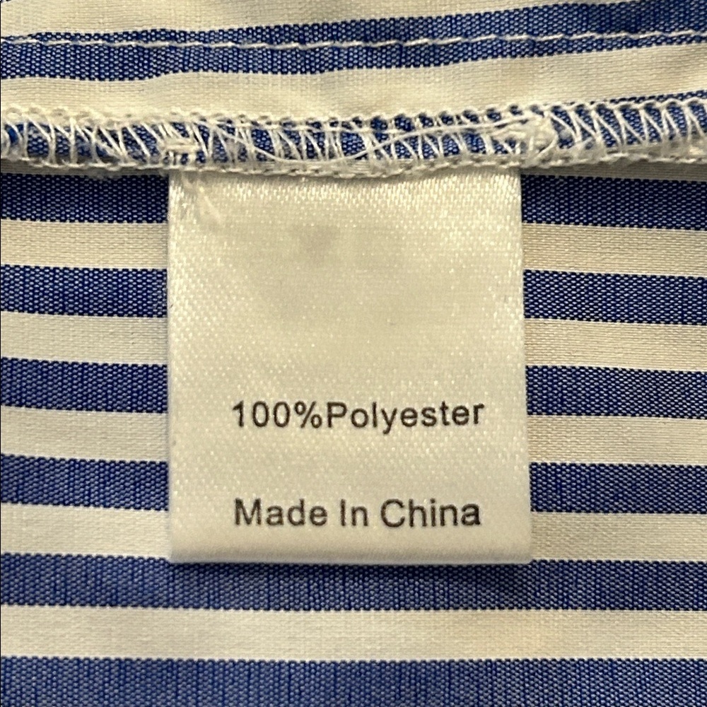 Tuckernuck Blue and White Stripe Teagan Popover Ruffle Top New Size Small - Picture 13 of 14
